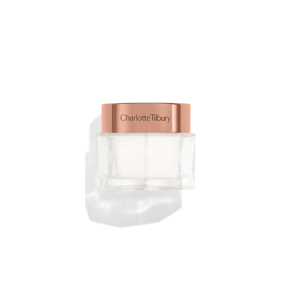 Charlotte Tilbury jar front showing elegant packaging and immediate hydration benefit