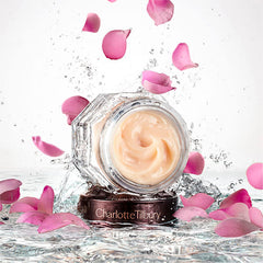 Charlotte Tilbury cream texture close-up highlighting rich balm for deep overnight hydration