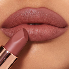 Charlotte Tilbury texture close-up displaying cashmere matte surface and comfortable wear