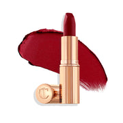Charlotte Tilbury product front packaging showing sleek tube and label benefits