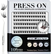 CHARMO'CLOCK packaging showing complete 150-piece no-glue kit and benefits