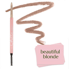 Chella eyebrow pencil front packaging showing shade and slim design for portability