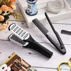 CHENGU brush and comb in hand demonstrating compact travel convenience