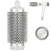 Chivixe front view of round brush attachment showing fit and finish, improves styling control