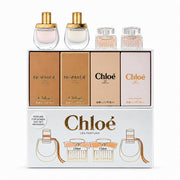 Chloe mini gift set front packaging showing four splash bottles and brand elegance