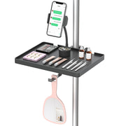 Chunxiao front view clamped on ring light showing organized workspace benefit