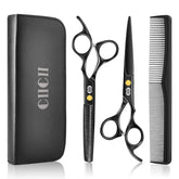CIICII front view black shears showing sleek finish and professional grip benefit