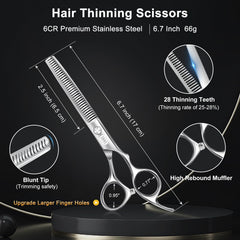 CIICII thinning shear detail illustrating teeth for softer texturizing