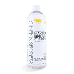 Cinema Secrets bottle front view showing lemon scent and professional label benefit: fast cleaning