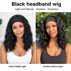 CINHOO headband detail showing velcro snap and secure adjustable fit benefit