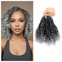 CISINPO front packaging showing TGrey braids and included hook for easy start