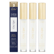 City Beauty City Lips front tube showing clear gloss and shiny finish