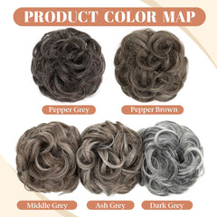 CJL HAIR worn as high pony messy bun, fast salon-style finish