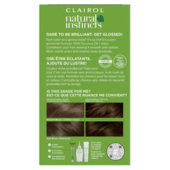 Clairol kit open showing cream, activator, conditioner and gloves