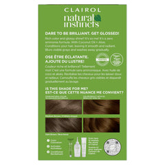 Clairol open kit with cream, activator, gloves illustrating complete at-home set