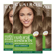 Clairol box front displaying 7A dark cool blonde for easy shelf recognition