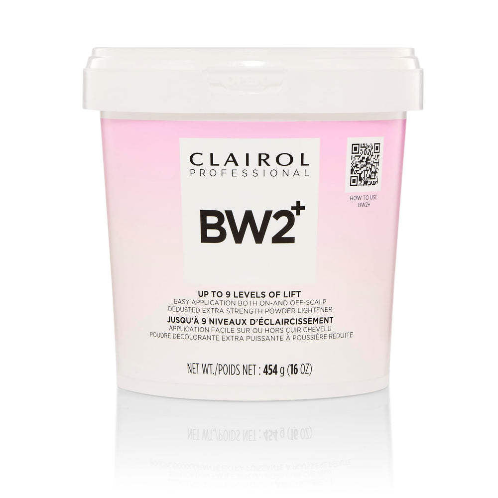 Clairol Professional BW2+ front packaging showing product identity and benefit