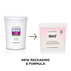 Clairol BW2+ powder close-up emphasizing dedusted texture and easy handling
