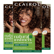 Clairol Natural Instincts front box showing shade and benefits