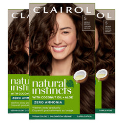 Clairol Natural Instincts front packaging showing shade and benefits