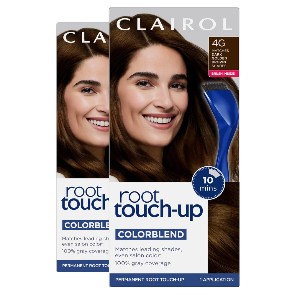 Clairol root touch up front packaging 4G showing product at-a-glance benefit