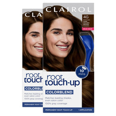 Clairol root touch up front packaging 4G showing product at-a-glance benefit