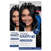 Clairol kit front packaging showing shade 2 Black and benefits
