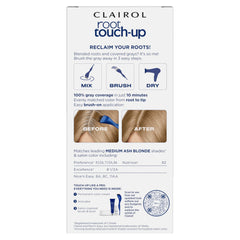 Clairol tube and developer bottle ready to mix for quick root coverage