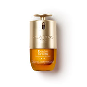 Clarins DOUBLE SERUM Eye front packaging showing product and brand benefit