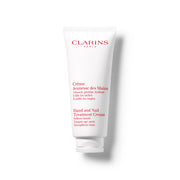 CLARINS front tube view showing product identity and easy dispensing