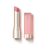 Clarins front packaging showing balm tube and brand, highlights travel-friendly design