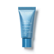 Clarins front packaging showing product and brand, cooling benefit
