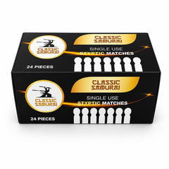 Classic Samurai front packaging showing 24-pack convenience and quick-access benefit