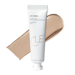 CLE CCC Cream front view showing warm light 106 shade and bottle design for easy application
