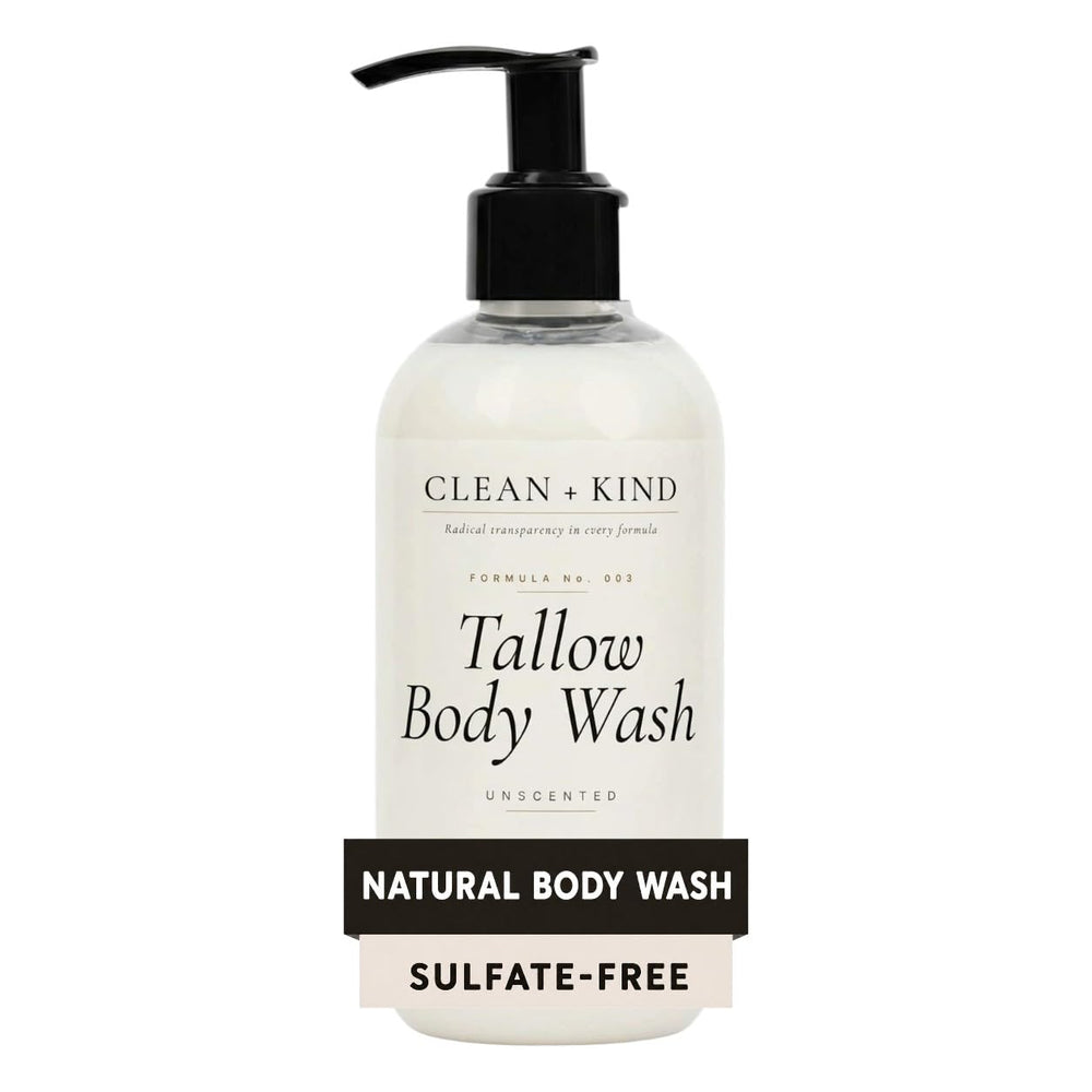 Clean + Kind front packaging showing unscented sulfate-free benefit