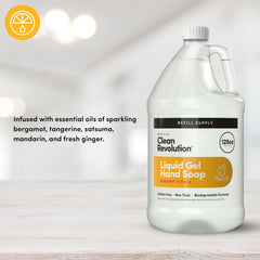 Clean Revolution gel lather close-up demonstrating silky moisturizing foam