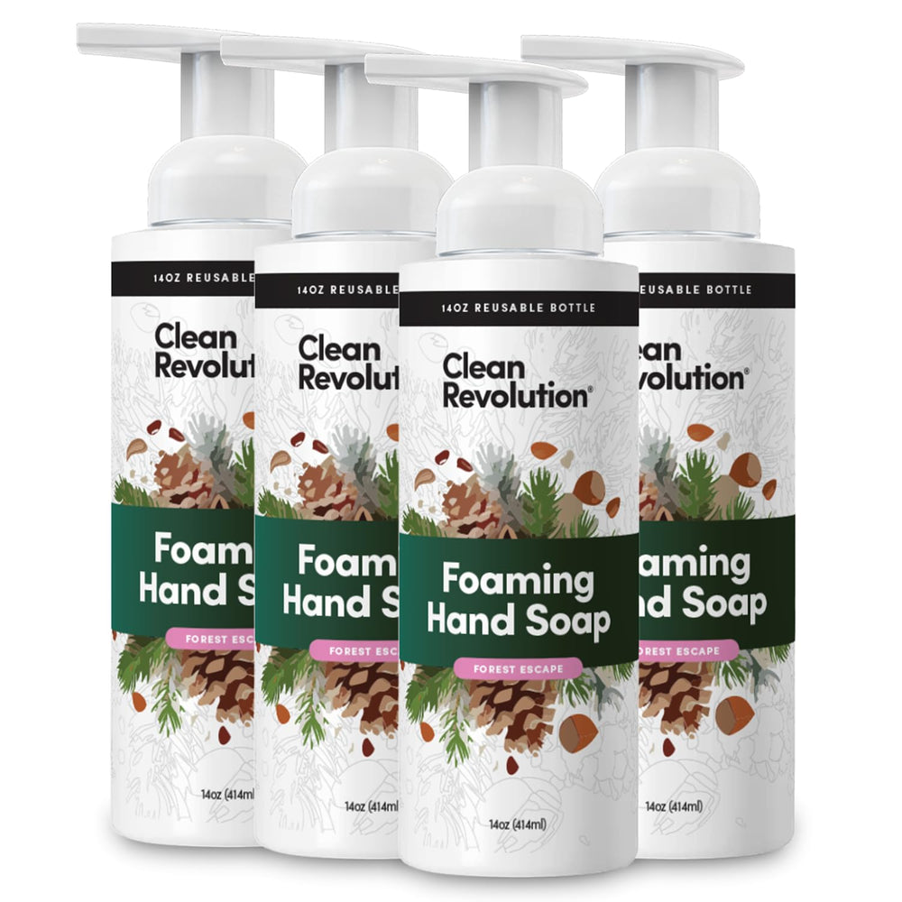 Clean Revolution front label showing Forest Escape scent and benefits