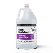 Clean Revolution front label on 128oz refill showing product benefits