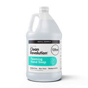Clean Revolution front packaging showing gallon refill for economy and less plastic