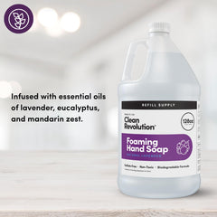 Clean Revolution pouring refill into dispenser for quick restocking