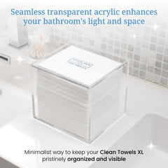 CLEAN SKIN CLUB with Clean Towels XL inside showing proper fit and readiness benefit