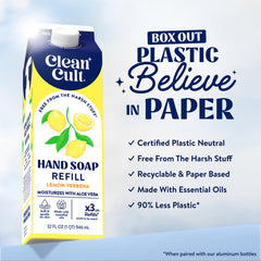 Cleancult pouch close-up highlighting paper-based material and sustainability
