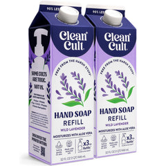 Cleancult front packaging showing wild lavender refill and eco benefits