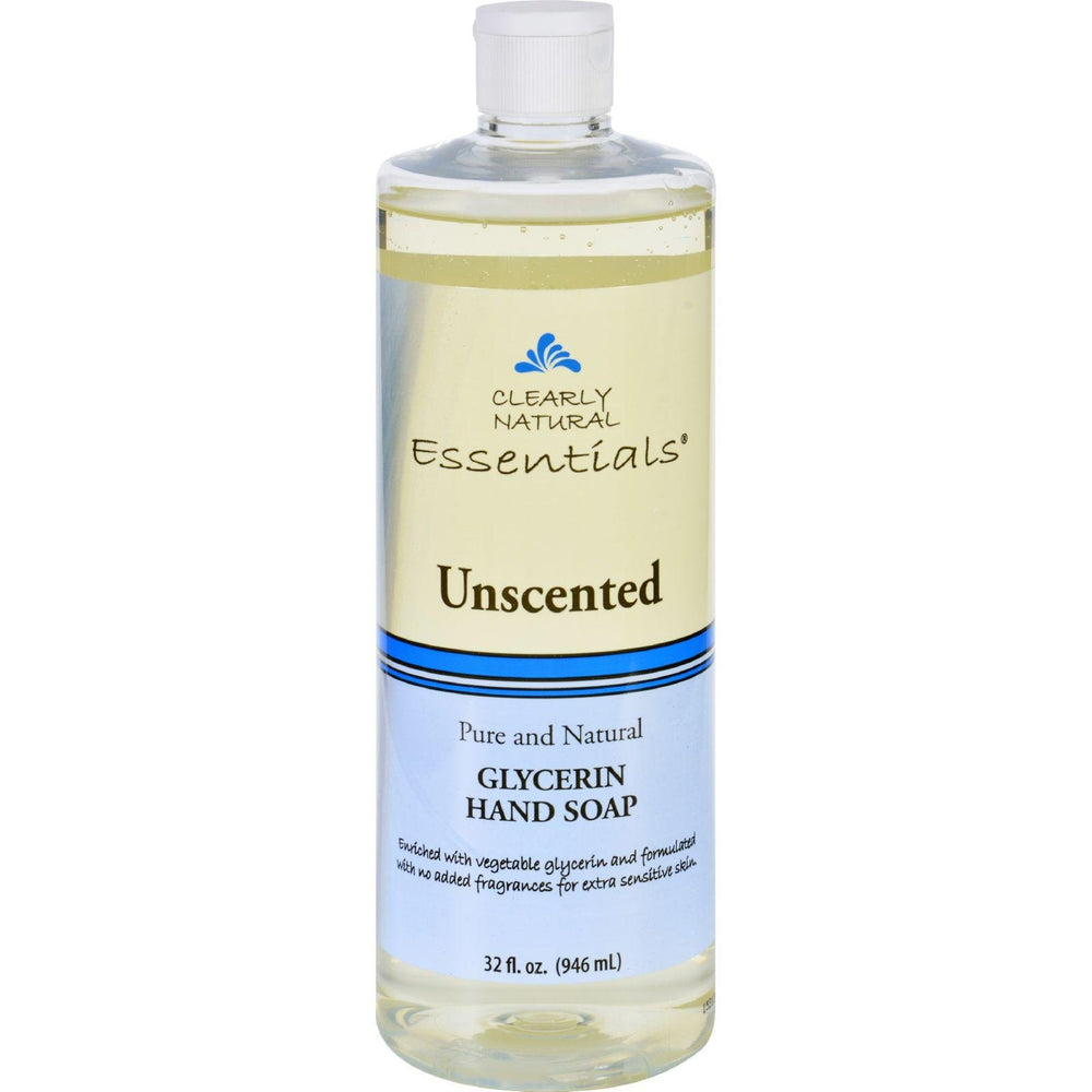 Clearly Natural front bottle showing unscented refill for soft hydrated hands