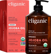 Cliganic 16oz bottle front showing label and organic certification benefits