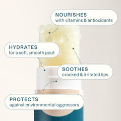 Cliganic close-up tube tip showing balm texture and smooth application