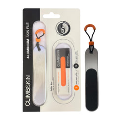 Climbskin aluminium file front view showing compact durable design and easy handling