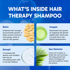 Clinical Effects dispensing shampoo into hand demonstrating easy daily-use benefit