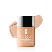 Clinique front packaging showing acne solutions foundation and clear benefit