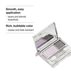Clinique powder texture swatch demonstrating smooth, buildable color payoff